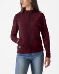 CASTELLI φούτερ - MILANO 2 FULL ZIP W FLEECE - μπορντό