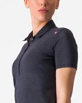 CASTELLI πόλο μπλουζα - MERINO W POLO - μαύρο