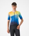 CASTELLI κοντομάνικες φανέλα - FREE SPEED 3 RACE TOP - μπλε/κίτρινο