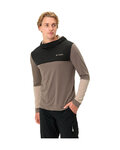 VAUDE φούτερ - QIMSA HOODY - καφέ/μαύρο