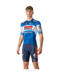 CASTELLI κοντά παντελόνια με τιράντες - SOUDAL QUICK-STEP 2024 COMPETIZIONE - μπλε/λευκό/κόκκινο