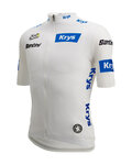 SANTINI κοντομάνικες φανέλα - TOUR DE FRANCE - WHITE JERSEY - λευκό