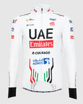 PISSEI χειμερινές μακρυμάνικες φανέλες - UAE TEAM EMIRATES 2024 - λευκό