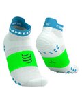COMPRESSPORT καλτσάκια - PRO RACING SOCKS V4.0 RUN - λευκό/πράσινο