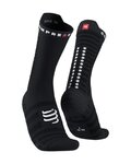 COMPRESSPORT κάλτσες κλασικές - PRO RACING SOCKS V4.0 ULTRALIGHT BIKE - μαύρο/λευκό
