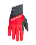 CASTELLI γάντια με μακριά δάχτυλα - SCALDA PRO - κόκκινο/μαύρο