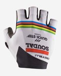 CASTELLI γάντια με κοντά δάχτυλο - SOUDAL QUICK-STEP 23 - λευκό