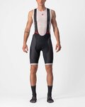 CASTELLI κοντά παντελόνια με τιράντες - COMPETIZIONE KIT - μαύρο/ασημένιο