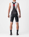 CASTELLI κοντά παντελόνια με τιράντες - COMPETIZIONE KIT - μαύρο/ασημένιο