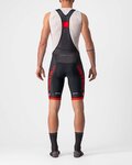 CASTELLI κοντά παντελόνια με τιράντες - COMPETIZIONE KIT - μαύρο/κόκκινο