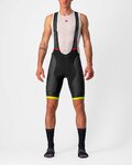 CASTELLI κοντά παντελόνια με τιράντες - COMPETIZIONE KIT - κίτρινο/μαύρο