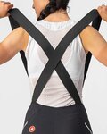 CASTELLI κοντά παντελόνια με τιράντες - VELOCISSIMA 3 LADY - μαύρο