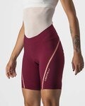 CASTELLI κοντά παντελόνια χωρίς ιμάντες - VELOCISSIMA 3 LADY - μπορντό
