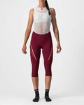 CASTELLI Παντελόνια ¾ χωρίς τιράντες - VELOCISSIMA 3 LADY  - ροζ/μπορντό