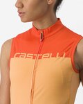 CASTELLI αμάνικες φανέλες - VELOCISSIMA LADY - πορτοκαλί