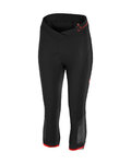 CASTELLI Παντελόνια ¾ χωρίς τιράντες - VISTA LADY - κόκκινο/μαύρο