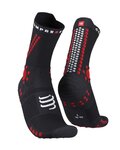 COMPRESSPORT κάλτσες κλασικές - PRO RACING 4.0 TRAIL - μαύρο/κόκκινο