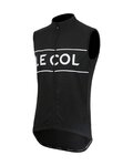 LE COL γιλέκα - SPORT LOGO GILET - λευκό/μαύρο
