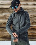 POC φούτερ - MERINO ZIP HOOD - γκρί