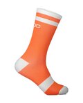 POC κάλτσες κλασικές - LURE MTB - λευκό/πορτοκαλί