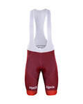 BONAVELO κοντά παντελόνια με τιράντες - KATUSHA 2018 - μπορντό/κόκκινο
