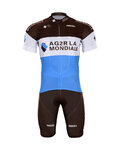 BONAVELO κοντή φανέλα και κοντό παντελόνι - AG2R 2018 - καφέ/λευκό/μπλε