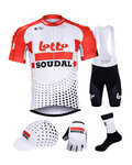 BONAVELO dres-nohavice-rukavice-ponožky-čiapka - LOTTO SOUDAL 2019 - λευκό/μαύρο/κόκκινο