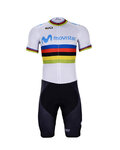 BONAVELO κοντή φανέλα και κοντό παντελόνι - MOVISTAR UCI 2019 - λευκό/μαύρο