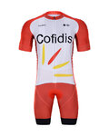 BONAVELO κοντή φανέλα και κοντό παντελόνι - COFIDIS 2021 - μαύρο/λευκό/κόκκινο