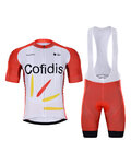 BONAVELO κοντή φανέλα και κοντό παντελόνι - COFIDIS 2021 - μαύρο/λευκό/κόκκινο