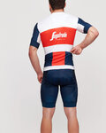 BONAVELO κοντή φανέλα και κοντό παντελόνι - TREK 2021 - λευκό/μπλε/κόκκινο
