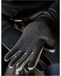 SANTINI γάντια με μακριά δάχτυλα - VEGA - μαύρο