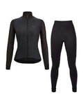 SANTINI χειμερινή φανέλα και παντελόνι - COLORE PURO+OMNIA W - μαύρο