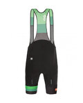 SANTINI κοντά παντελόνια με τιράντες - LA VUELTA 2021 - μαύρο/πράσινο