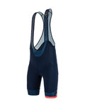 SANTINI κοντά παντελόνια με τιράντες - KARMA MILLE - μπλε/μαύρο