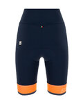 SANTINI κοντά παντελόνια χωρίς ιμάντες - GIADA LUX LADY - πορτοκαλί/μπλε