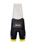 SANTINI κοντά παντελόνια με τιράντες - TOUR DE FRANCE 2022 - κίτρινο/μαύρο