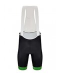 SANTINI κοντά παντελόνια με τιράντες - TOUR DE FRANCE 2022 - μαύρο/πράσινο