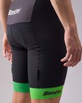 SANTINI κοντά παντελόνια με τιράντες - TOUR DE FRANCE 2022 - μαύρο/πράσινο