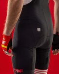 SANTINI κοντά παντελόνια με τιράντες - TOUR DE FRANCE 2022 - μαύρο/κόκκινο
