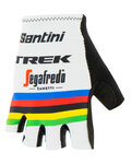 SANTINI γάντια με κοντά δάχτυλο - TREK SEGAFREDO 2020 - λευκό/πολύχρωμο
