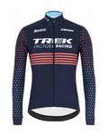 SANTINI χειμερινές μακρυμάνικες φανέλες - TREK 2022 FACTORY RACING CX WINTER - ροζ/μπλε