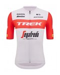 SANTINI κοντομάνικες φανέλα - TREK SEGAFREDO 2023 FAN LINE - κόκκινο/λευκό