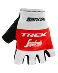SANTINI γάντια με κοντά δάχτυλο - TREK 2019 RACE - λευκό/κόκκινο