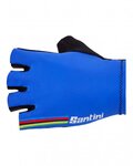SANTINI γάντια με κοντά δάχτυλο - UCI RAINBOW - ιριδίζον/μπλε
