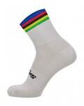 SANTINI κάλτσες κλασικές - UCI RAINBOW - λευκό/ιριδίζον