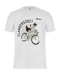 SANTINI κοντομάνικα μπλουζάκια - UCI FLANDERS RIDER - λευκό