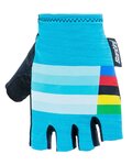 SANTINI γάντια με κοντά δάχτυλο - UCI RAINBOW - γαλάζιο