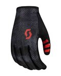 SCOTT γάντια με μακριά δάχτυλα - TRACTION LF - μαύρο/κόκκινο