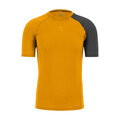 KARPOS κοντομάνικα μπλουζάκια - DINAMICO MERINO 130 - κίτρινο/μαύρο
